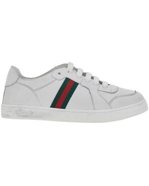 Gucci Low-Top Leather Sneakers Sneakers - White
