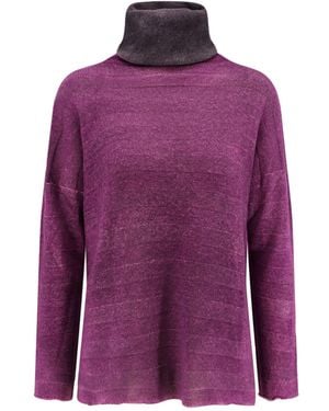 F Cashmere Bruco 89 Cashmere Turtleneck Sweater - Purple