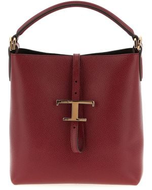 Tod's T Timeless Mini Bucket Bag - Red