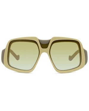 Loewe Lw40194I Anagram 57K Kakhi Trasparente Injected Occhiali Da Sole - Green