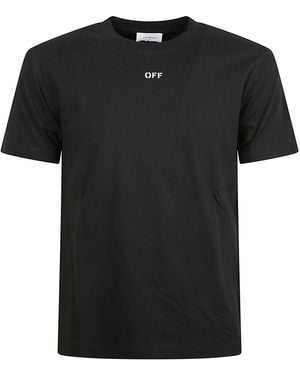 Off-White c/o Virgil Abloh Newspaper Arrow Slim Logo Tee - Black