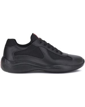 Prada Trainers Americas Polyamide Upper: Lace-Up Shoes - Black