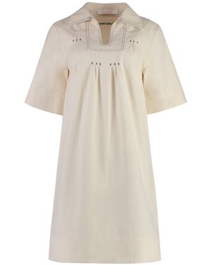 See By Chloé Cotton Mini-Dress - Natural