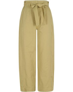 Tela Pantalone Eliot Lino Cotone Fodera: Pantaloni - Green