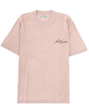 Acne Studios T-Shirt With Logo - Pink