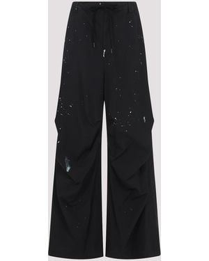 MM6 by Maison Martin Margiela Cotton Trousers - Black