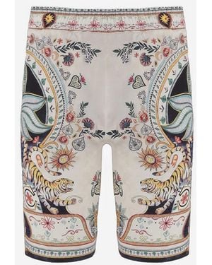 Just Cavalli Shorts Printed Viscose - White