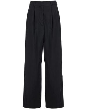 Le Plain Stretch Cotton Blend Trousers For - Blue