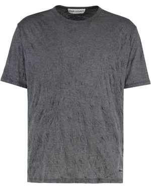 Our Legacy T-Shirt New Box Cotton-Blend Polyester T-Shirts And Polos - Grey