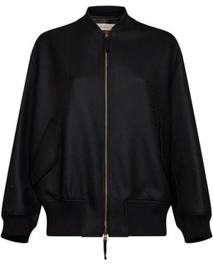 Blanca Vita Bomber Jacket Bellica Wool - Black