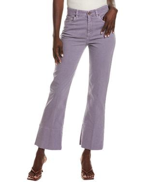 Brunello Cucinelli Purple Cotton Flared Trousers