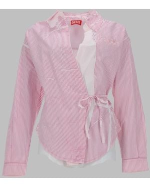 DIESEL Poplin Shirt Cotton - Pink