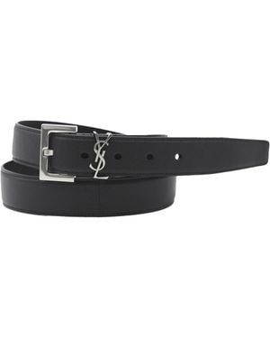 Saint Laurent Belts Lamb Skin - White