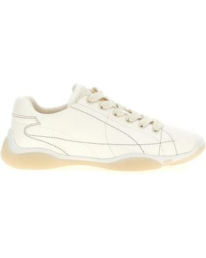 Prada Logo Leather Sneaker - White