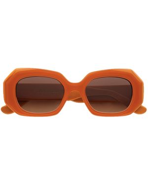Emmanuelle Khanh Emmanuel Kahn Cherry 754 Glossy Soleil- Acetate Occhiali Da Sole - Brown