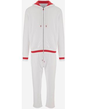Kiton Cotton Tracksuit With Contrasting Details - White