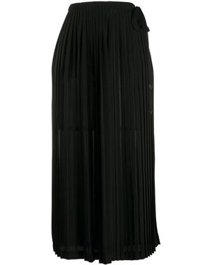 Valentino Pleated Midi Skirt - Black
