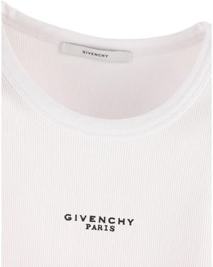 Givenchy Logo Cotton Tank Top - White