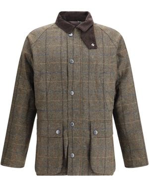 Barbour Bedale Check Jacket - Gray