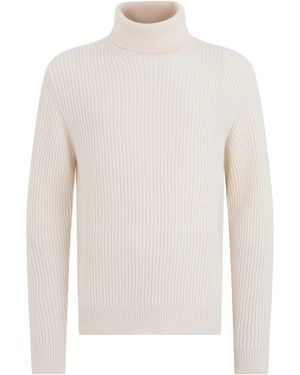 Slowear Turtleneck Sweater Virgin Wool - White