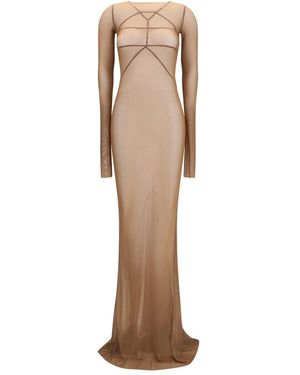 Rick Owens Brown Polyamide Casual Dress - Natural