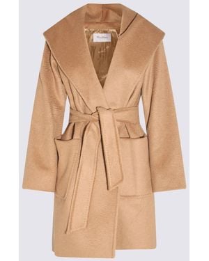 Max Mara Camel Rialto Coat - Natural