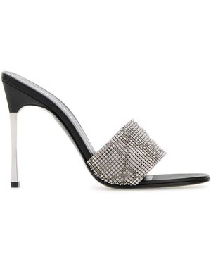 Gucci Embellished Fabric Bombshell Mules - White