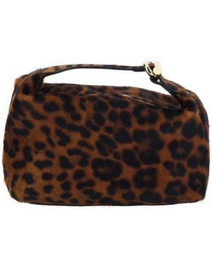 Liffner Pillow Micro Handbag With All-Over Leopard Print - Brown