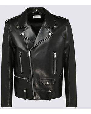 Saint Laurent Leather Biker Jacket - Black