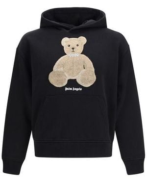 Palm Angels Cotton Sweatshirt Clothing - Black