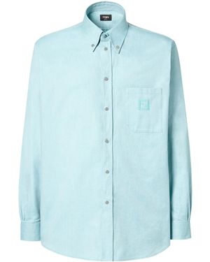 Fendi Comfort Oxford Camicia - Blue