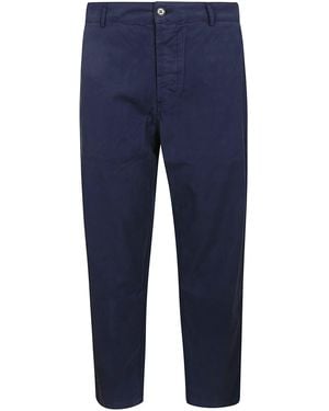 Universal Works Military Chino Cotton Pant - Blue