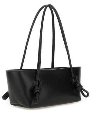 Hereu Baguette Bag Fleca Leather Shoulder - Black