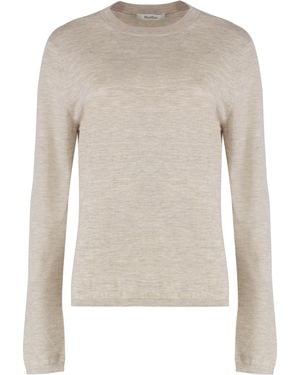 Max Mara Cashmere Crew Neck Sweater - White