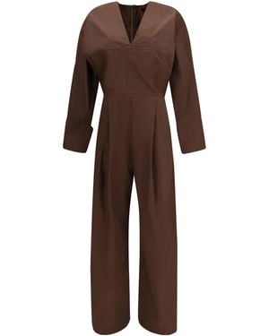 THE LATEST Drew Jumpsuit Cotton Jumpsuits - Brown
