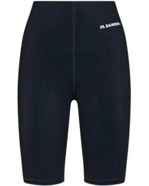Jil Sander Biker Shorts Cotton Jersey - Blue