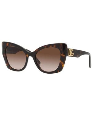 Dolce & Gabbana Sunglasses Butterfly Full Rim, Frame And Gradient Lens Dg4405502-13 - Brown