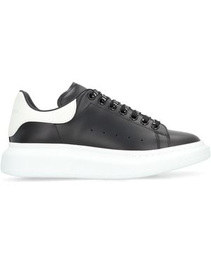 McQ Alexander Mcqueen Leather Chunky Sneakers Calf Sneakers - Black
