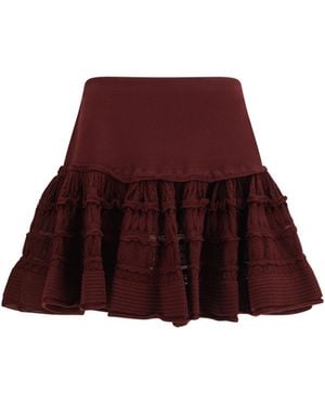 Alaïa Mini Skirt Crinoline Ruffle Wool (Ovis Aries) - Red