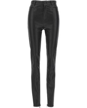 David Koma Napa Leather Leggings - Gray