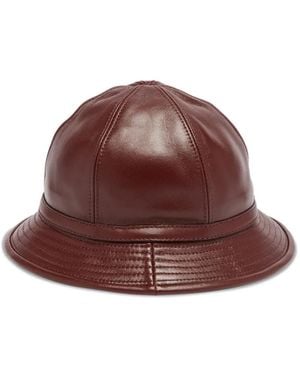Gucci Horsebit Lambskin Leather Bucket Hat Accessories Beanies - Brown