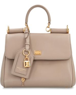 Dolce & Gabbana Handbag Sicily Leather Calf Hand Bags - Natural