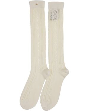 Valentino Calze Socks Cotton - White