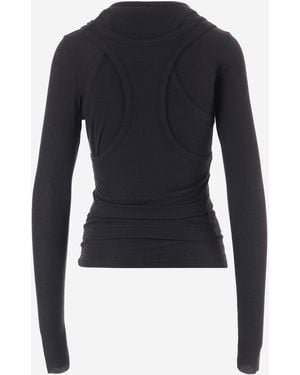 ALAINPAUL Stretch Lyocell Blend Top Tops - Blue