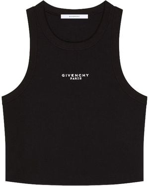 Givenchy Cropped Tank Top T-Shirt - Black