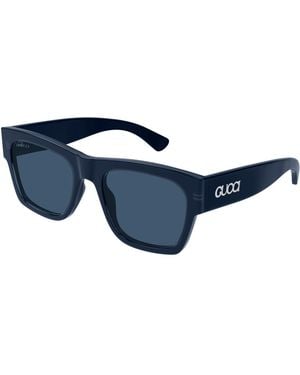 Gucci Gg1793S Linea Name Of Brand 004 Light Acetate Occhiali Da Sole - Blue