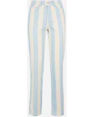 MC2 Saint Barth Belleville Light Striped Denim Pants - White