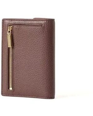 Coccinelle Passport Holder Grained Leather Bags Passport-Holders - Brown