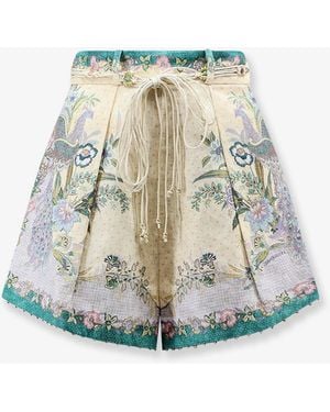 Zimmermann Indra Cotton And Silk Shorts - Multicolour