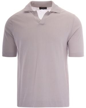 Ballantyne Polo Open Collar Stone - Purple